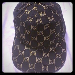 Bebe gold logo black hat (discontinued) NWOT